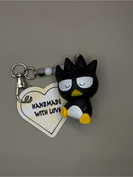 Sanrio Accessories - Handmade Black & Yellow Keychain Charm - Cute Accessory